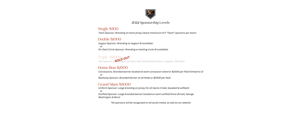 Sponsorship Opportunities